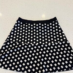 Michael Kors Women’s Blue Navy  and White Geometric Mini Skirt size 6